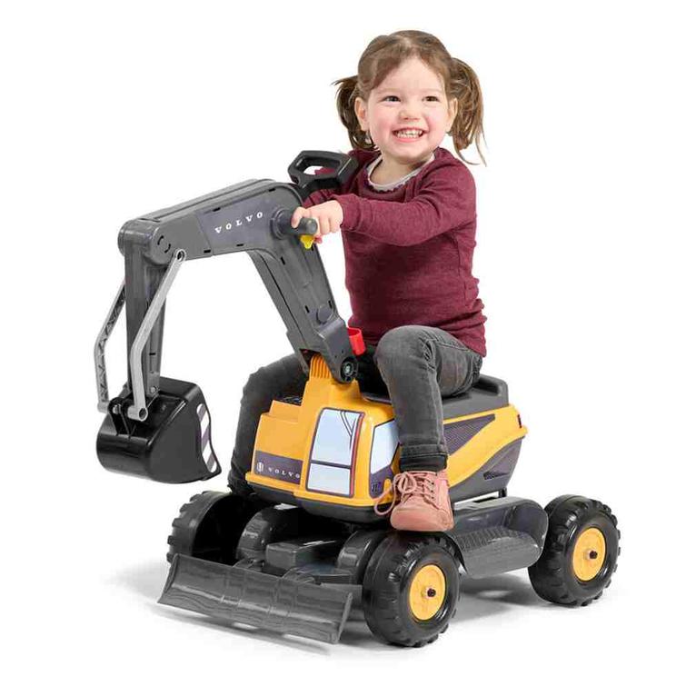 Lasten kaivuri py&ouml;riv&auml;ll&auml; istuimella Volvo FALK