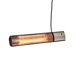 HORTUS Terassil&auml;mmitin sein&auml;malli 500/1000/1500 W, 51 cm, kaukos&auml;&auml;din, antrasiitti.