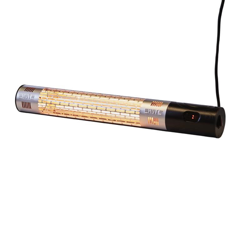 HORTUS Terassilämmitin seinämalli 1500 W, GT, musta, kaukosäätimellä, musta.