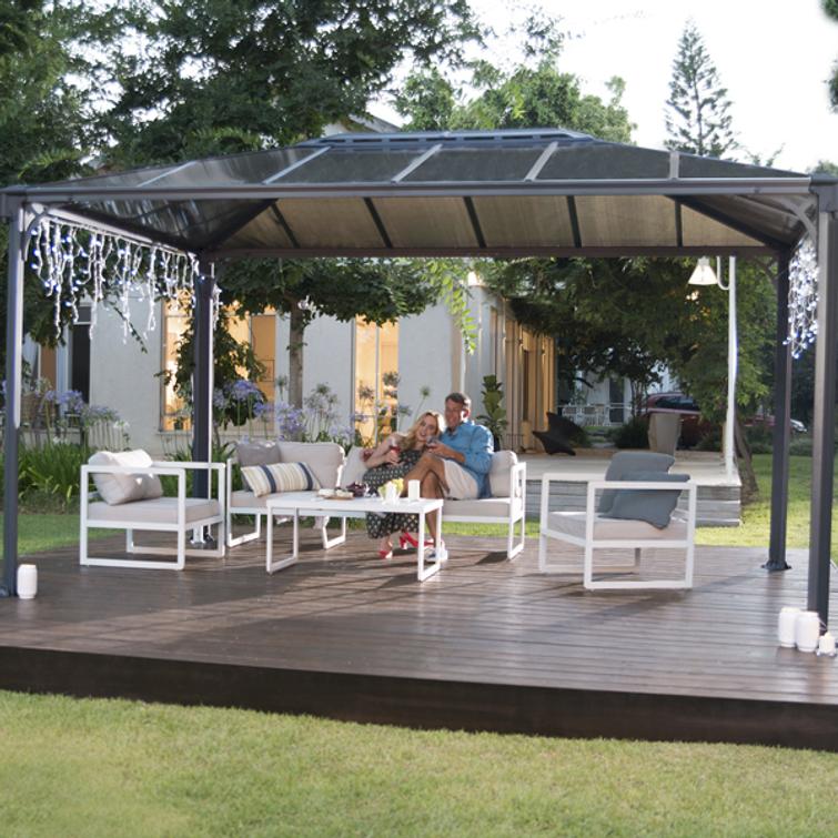 PALRAM  Canopia Martinique 4300 suorakulmainen paviljonki, antrasiitti.