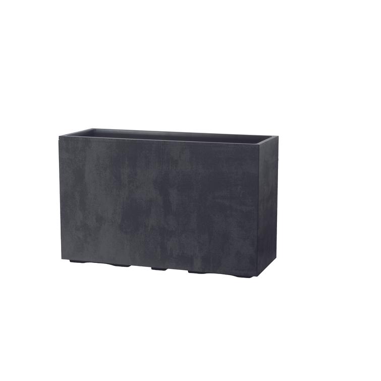 Millennium suorakaiteen muotoinen kukkalaatikko pyörillä - Antracite P98 x L37.5 x K62