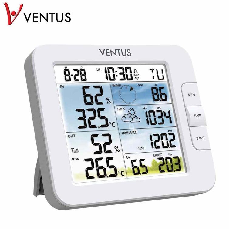 VENTUS W838 väderstation med wifi, vind- och regnmätning.