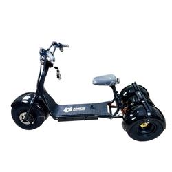 Kontio Motors Kruiser Trike Black with 1.2kWh battery.