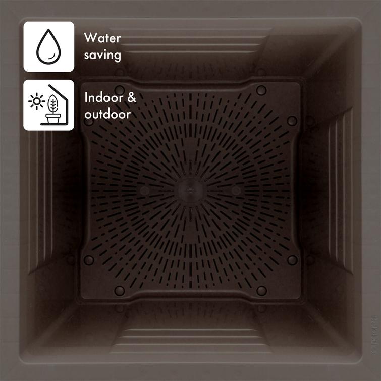 Millennium neliön muotoinen ruukku pyörillä - Brownstone P48 x L49 x K49