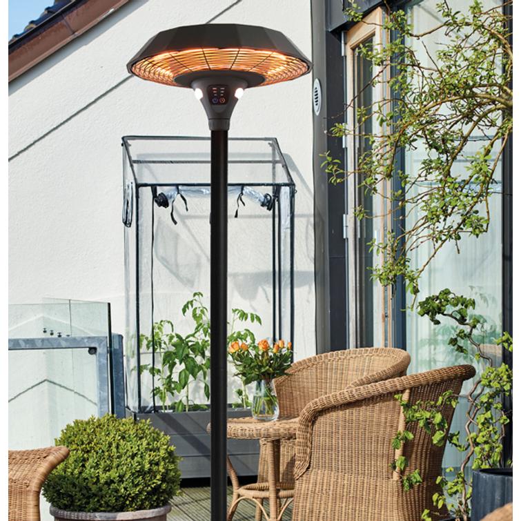 HORTUS Patio heater floor model UFO 800/1200/2000 W, HA, with remote control. available from 30.4.