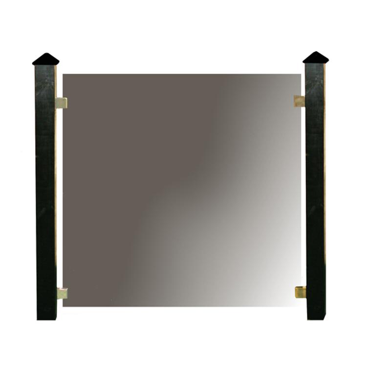 HORTUS Lasinen puutarha-aita, setti: 3 x 100x100cm, 4 x tolppa, 4 x hattu