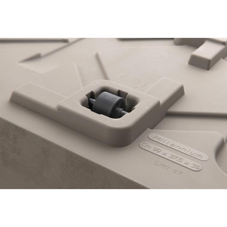 Millennium suorakaiteen muotoinen kukkalaatikko pyörillä - Sandstone P99 x L38 x K39