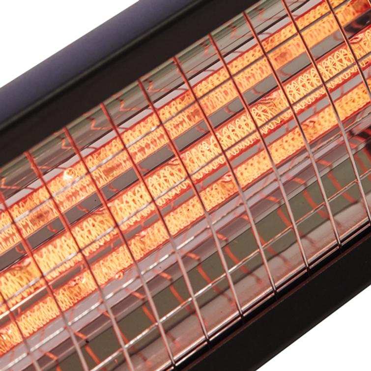 Terassil&auml;mmitin Heat1 Eco High-line  1500W  musta, 212-310. S&auml;&auml;dett&auml;v&auml;.