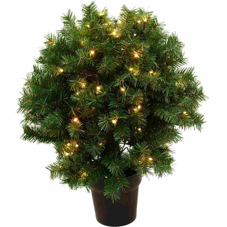 Pyöreä joulusetripuu ruukussa, korkeus 70 cm, 120 LED-valoa, 230V, NORDIC WINTER