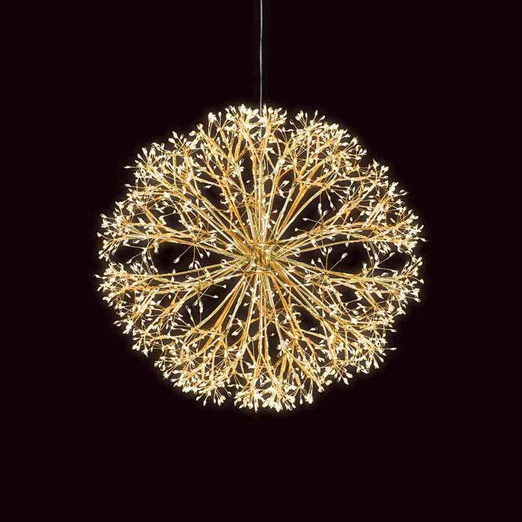 Valopallo Ø50 cm, 768 LED-valoa, kulta – NORDIC WINTER