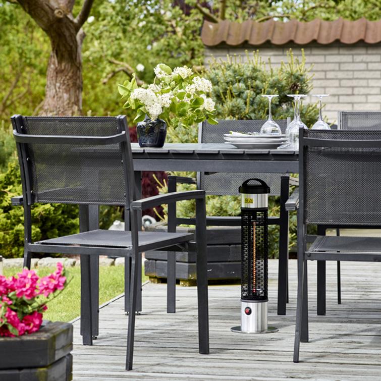 HORTUS Terassil&auml;mmitin p&ouml;yd&auml;n alle 1200 W, GT, hopea. Toimitus alk. 4.10.