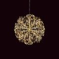 Valopallo Ø30 cm, 360 LED-valoa, kulta – NORDIC WINTER