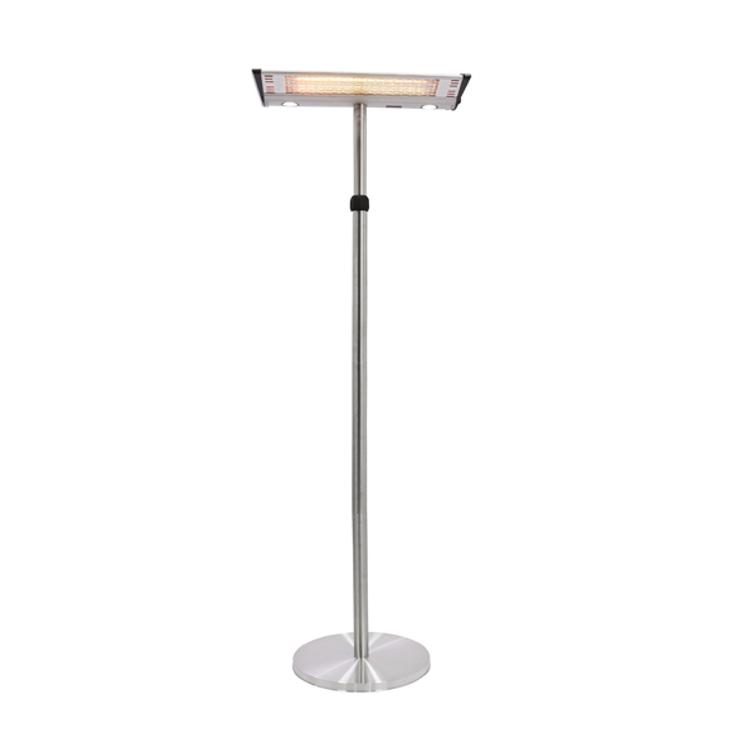 HORTUS Terassilämmitin lattiamalli 1000/2000 W, GT, hopea.