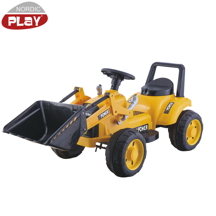 Battery-powered backhoe loader Nordic Play 6V.