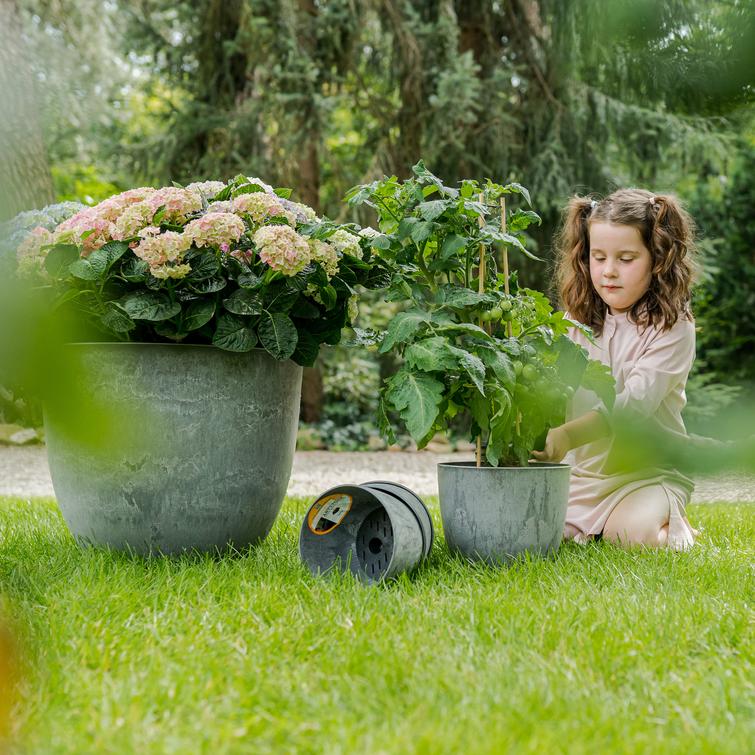 Bola ruukku art stone - Grey Ø38 x K33