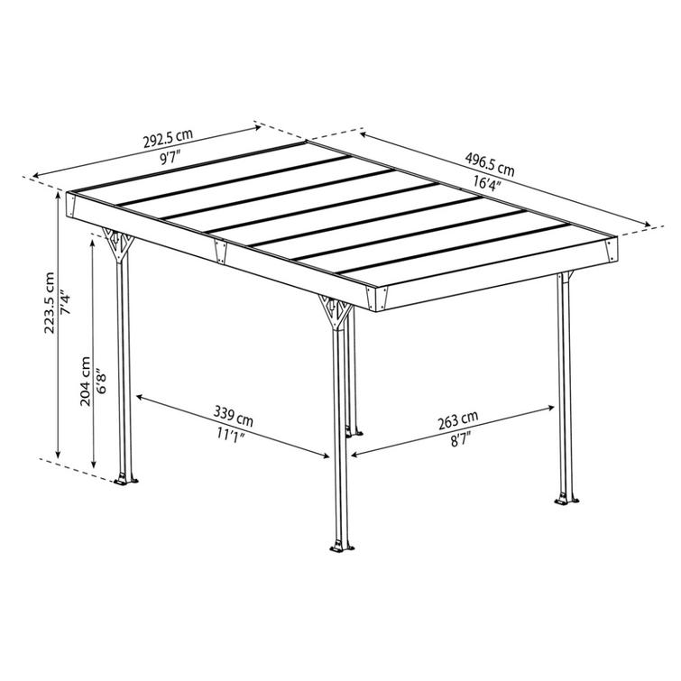Carport Palram tak Palma 5000