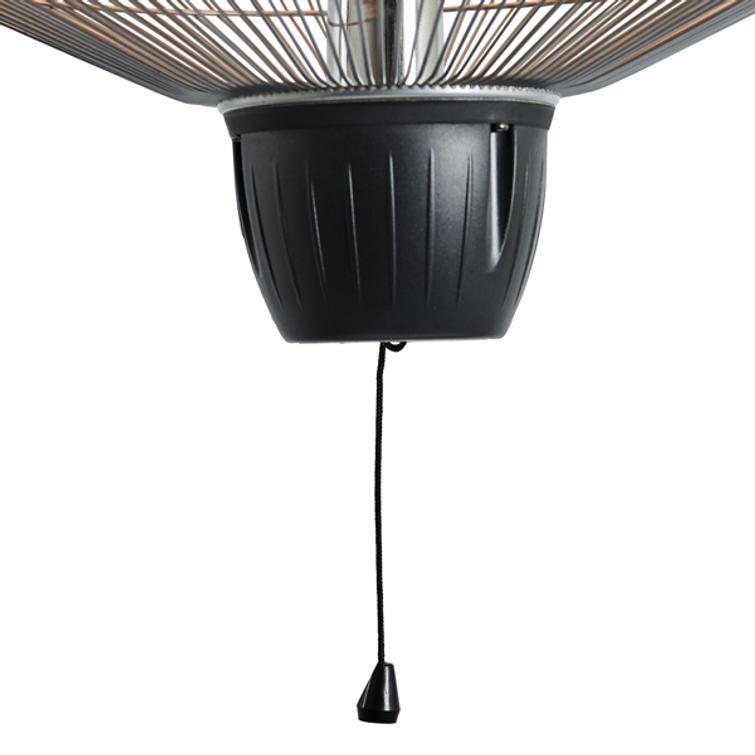 HORTUS Terassil&auml;mmitin ripustettava 1500 W, HA, &Oslash;42 cm, hopea.