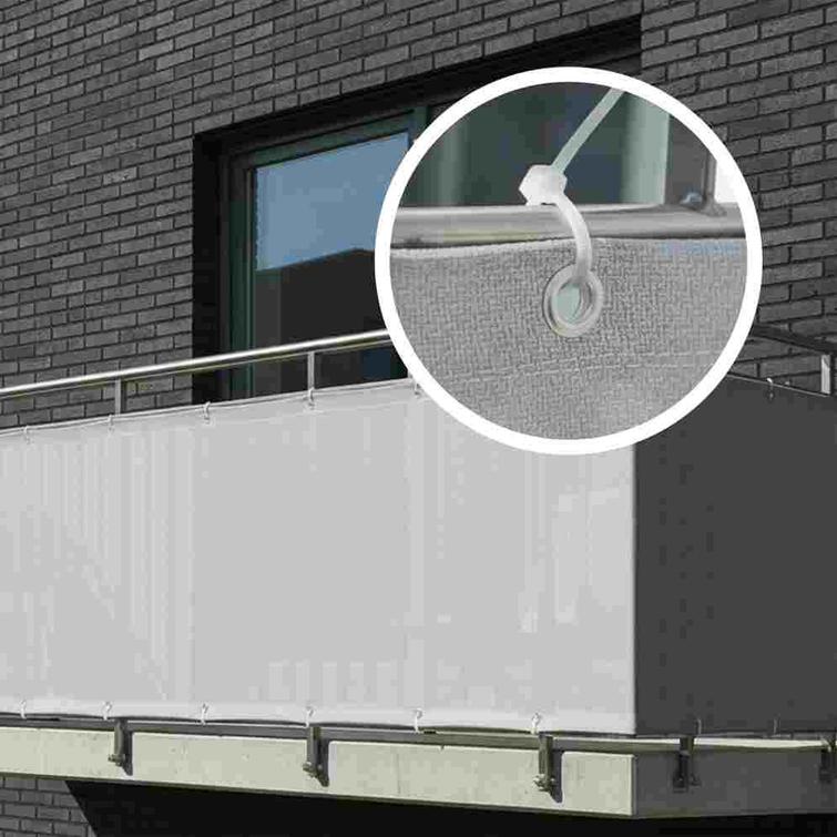 Parvekesuoja, tuulisuoja 0,8 x 10 metri&auml; harmaa HORTUS