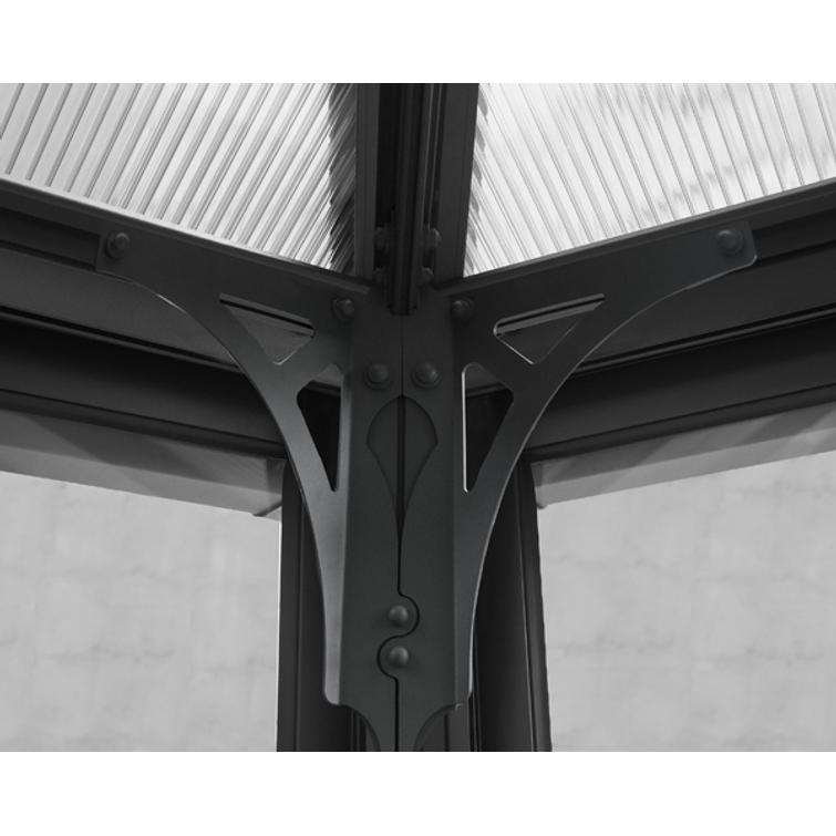 PALRAM Ledro 3600 sluten trädgårdspaviljong, antracit.