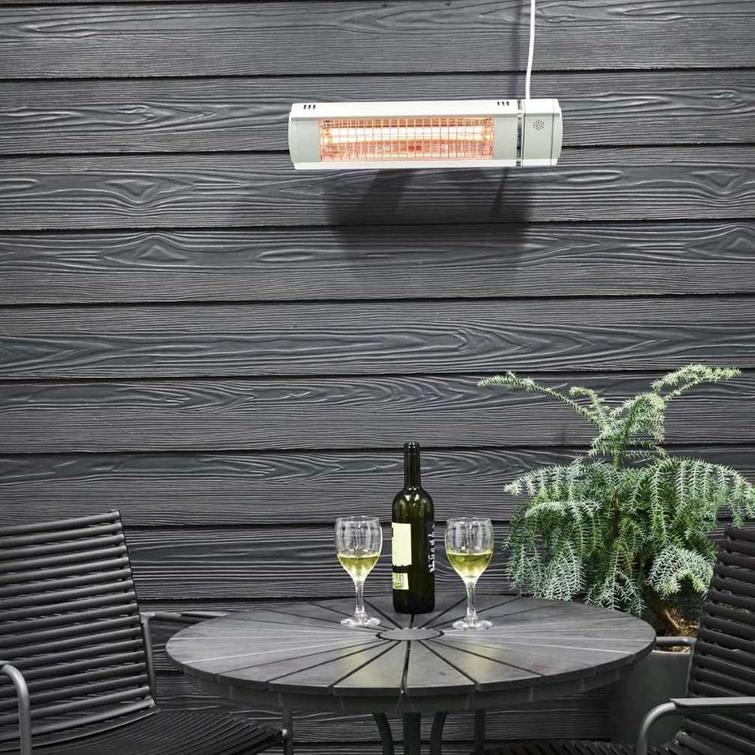 Terassil&auml;mmitin Heat1 Eco High-line  1500W,valkoinen 212-312. S&auml;&auml;dett&auml;v&auml;.