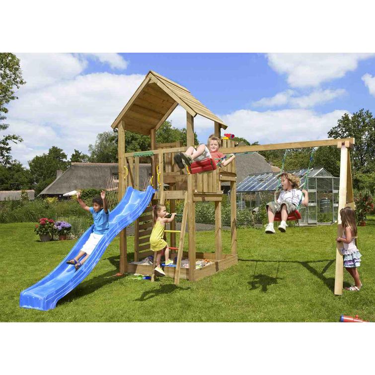 Leikkitorni Jungle Gym Palace, 2-swing module sek&auml; liukum&auml;ki