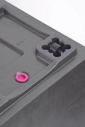 Millennium suorakaiteen muotoinen kukkalaatikko pyörillä - Antracite P98 x L37.5 x K62