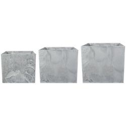 Maud neliöruukku art stone - Grey Setti, jossa 3 eri kokoa