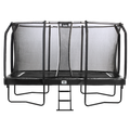 Salta Trampoliini First Class 427x244 cm, musta sis. turvaverkon ja portaat.