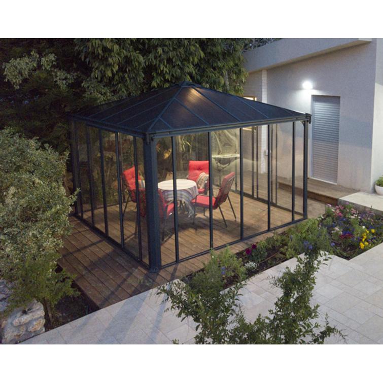 PALRAM Ledro 3600 sluten trädgårdspaviljong, antracit.