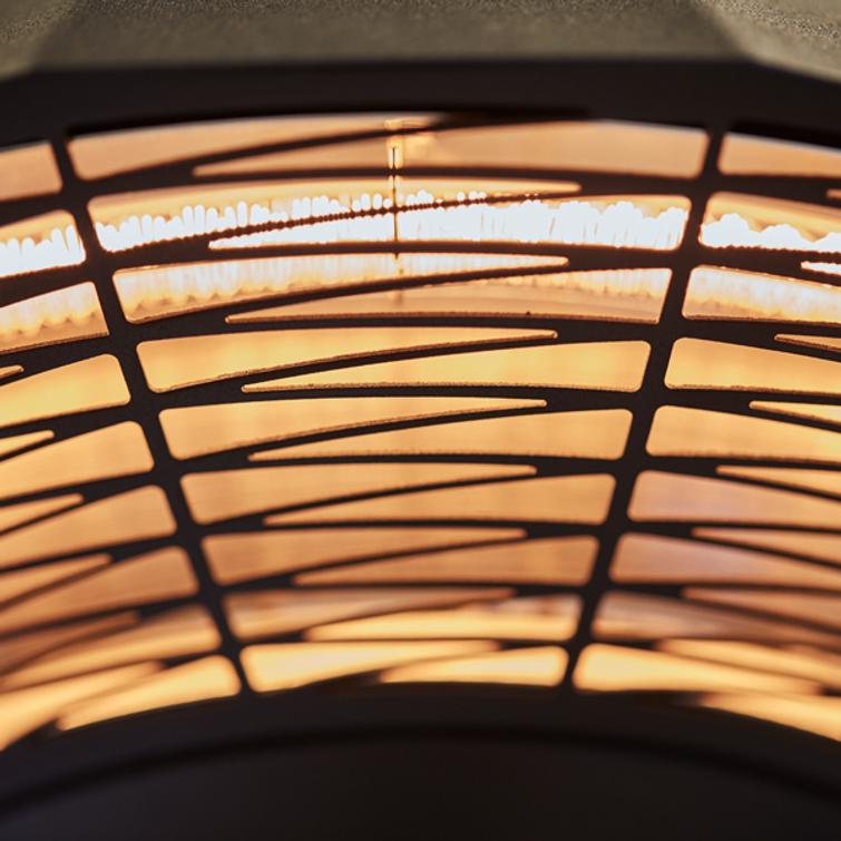 HORTUS Terassil&auml;mmitin p&ouml;yt&auml;malli UFO 800/1200/2000 W, HA, musta.