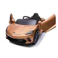 Elbil McLaren GT 12V4.5AH, EVA-d&auml;ck, l&auml;ders&auml;te, BT, spraym&aring;lad kopparf&auml;rgad NORDIC PLAY