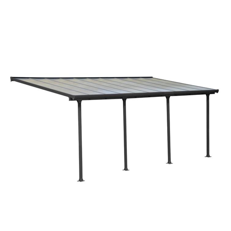 Terassikatos Feria 17,9m2 ( 3 x 6,1m), tummanharmaa