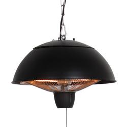 HORTUS Terassil&auml;mmitin ripustettava 600/1500 W, HA, &Oslash;42 cm, musta.