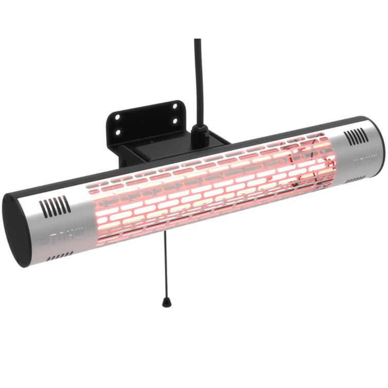 HORTUS Terassilämmitin seinämalli 1500 W, GT, musta.