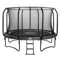 SALTA Trampoliini First Class Ø305 cm, musta sis. turvaverkon ja portaat.