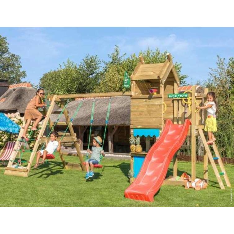 Jungle Gym Resort leikkitorni sek&auml; kiipeilyteline, climb module + liukum&auml;ki.