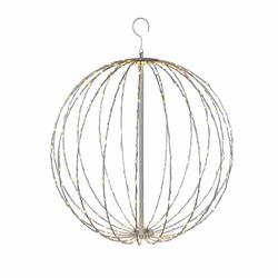 Metallipallo valkoinen, LED valoilla, 320 lediä, Ø50 cm, 230V NORDIC WINTER