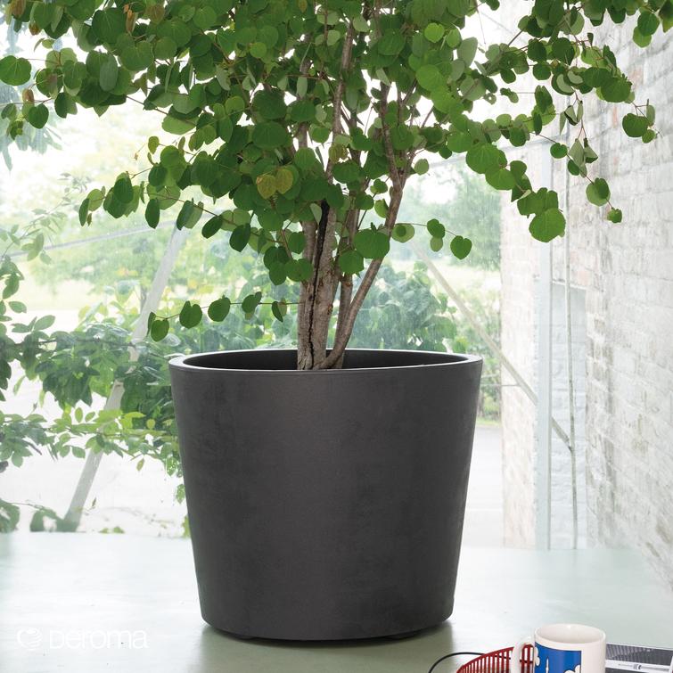 Millennium pyöreä ruukku pyörillä - Antracite Ø59 x K49