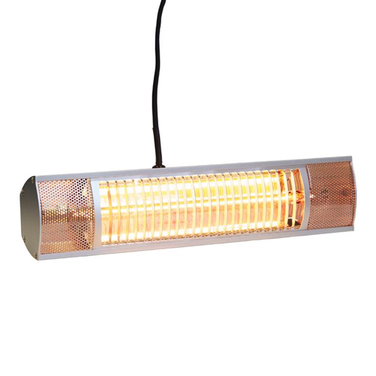 HORTUS Terassilämmitin seinämalli 1500 W, GT, 51 cm, hopea.