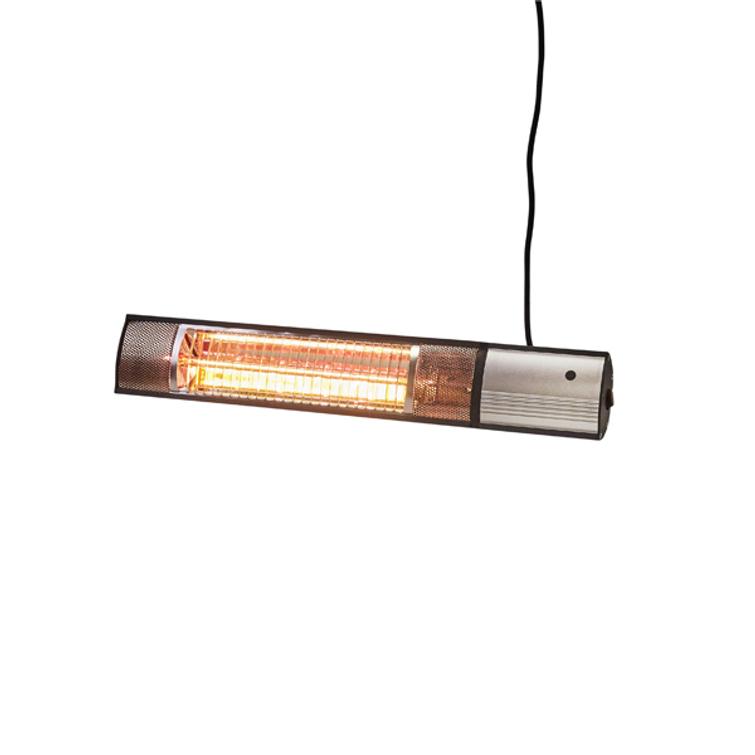 HORTUS Terassilämmitin seinämalli 500/1000/1500 W, 51 cm, kaukosäädin, antrasiitti.