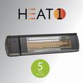 Terrace heater Heat1 Eco High-line 1500W, titanium 212-311.