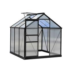 Kasvihuone Green Land, alumiinirunkoinen 3,6 m&sup2; musta.