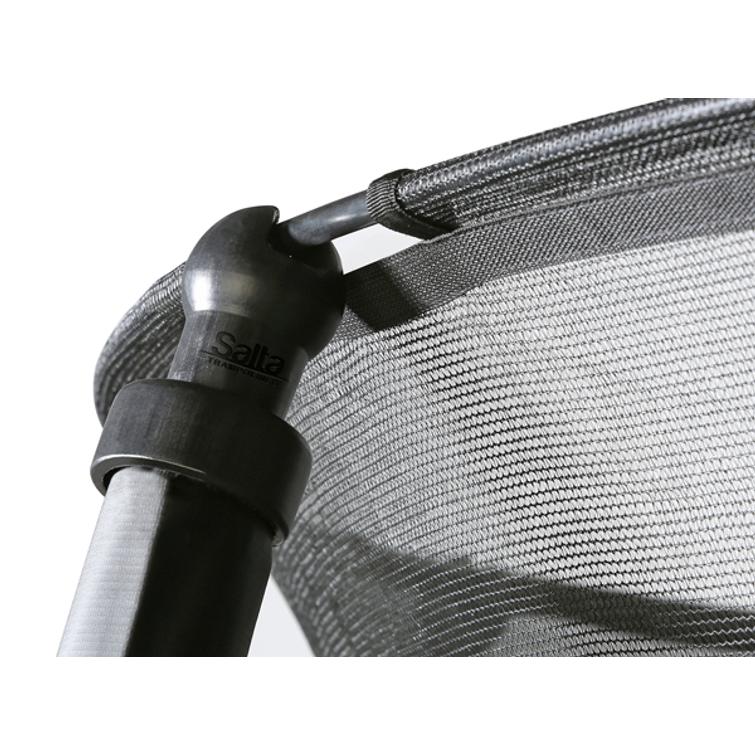 SALTA Trampoliini First Class Ø305 cm, musta sis. turvaverkon ja portaat.