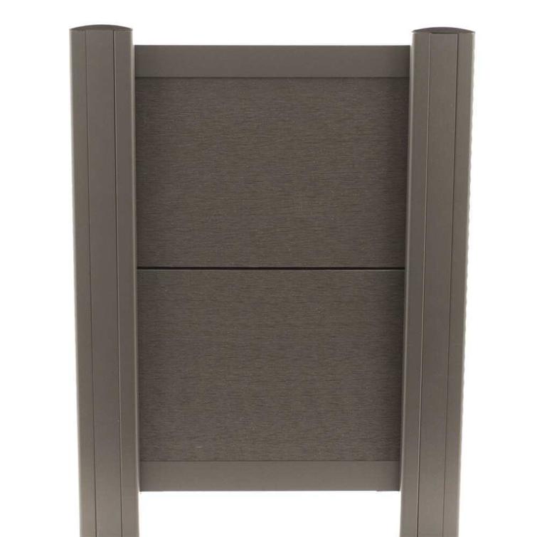 Komposiitti ponttilauta-aitapaketti Royal Como -pintakuvio. Pituus 3,7m, Korkeus 1,6m