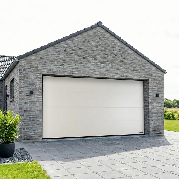 Autotallinovi 240 x 200 cm moottorilla, valkoinen NORDIC HOME