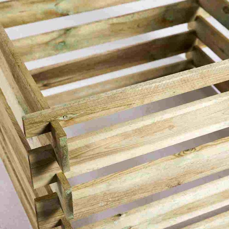 Kompostikehikko lehdille ja risuille, 90x90x70cm. Painekyllästetty.