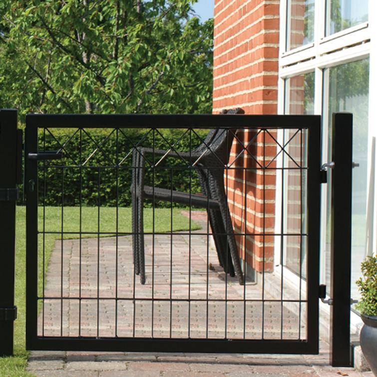 Paneeliaitasetti tarvikkeineen, musta, X -koristeella, 100 cm, 12 moduulia sis.portti