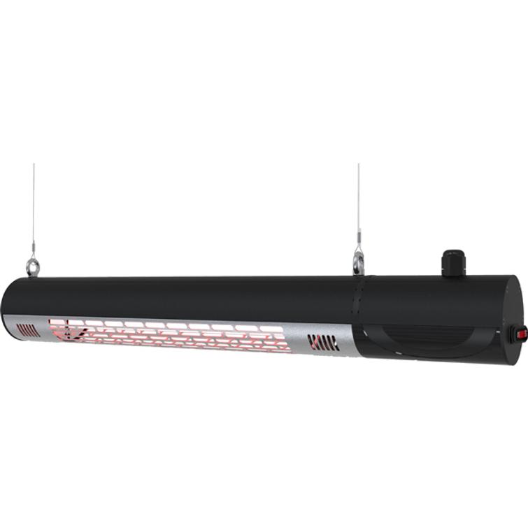 HORTUS Terassilämmitin seinämalli 1500 W, GT, musta, kaukosäätimellä, musta.