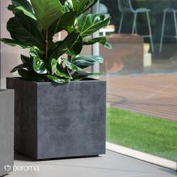 Millennium neliön muotoinen ruukku pyörillä - Anthracite P48 x L49 x K49