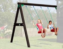 Jungle Gym Swing Module Xtra -kokonaisuus, sis. puutavaran, mustaksi petsattu.